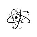 sphere atom orbit cartoon vector illustration