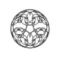 Sphere ball circle 3 d grid lines Ornate floral ornament pattern Design element artifact game abstract 3d grid line pattern ball