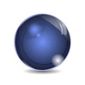 Sphere of Blue glass 3d Royalty Free Stock Photo