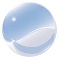 Sphere of Blue glass 3d Royalty Free Stock Photo