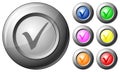 Sphere button check symbol