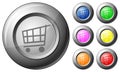 Sphere button shopping cart Royalty Free Stock Photo