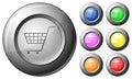 Sphere button shopping cart symbol Royalty Free Stock Photo