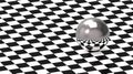 Sphere on chess pattern Royalty Free Stock Photo