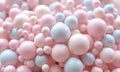Sphere cluster, soft pastel colors, 3D abstract, smooth texture Royalty Free Stock Photo