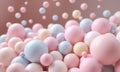 Sphere cluster, soft pastel colors, 3D abstract, smooth texture Royalty Free Stock Photo