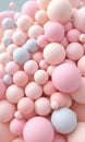 Sphere cluster, soft pastel colors, 3D abstract, smooth texture Royalty Free Stock Photo