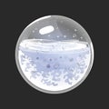 Sphere of cold. Game icon of magic orb. Interface for rpg or match3 game. Cold, winter snow, freeze. Big variant.