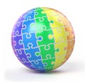 Sphere collected from puzzle Royalty Free Stock Photo