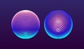 The sphere consisting of points. Global digital connections. Technology concept. Array with dynamic particles. 3D grid design.