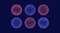 The sphere consisting of points. Global digital connections. Technology concept. Array with dynamic particles. 3D grid design.