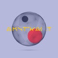 The sphere consisting of points. Global digital connections. Technology concept. Array with dynamic particles. 3D grid design.