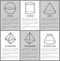 Sphere Cylinder Octahedron Tetrahedron Blunt Cone