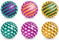Sphere design elements, vector abstract globes