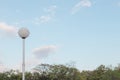 Sphere electric lamp post Royalty Free Stock Photo