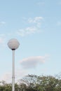 Sphere electric lamp post Royalty Free Stock Photo