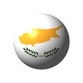 Sphere with flag of Cyprus Royalty Free Stock Photo