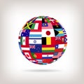 Sphere Flags Royalty Free Stock Photo