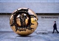 `Sphere With Sphere` in front of Berkeley Library, Trinity College Dublin Royalty Free Stock Photo