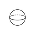 Sphere geometric figure outline icon
