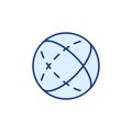 Sphere geometric shape icon - Spherical Measure colored symbol