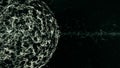 Abstract plexus Sphere, geometric background with moving lines, dots and triangles. Plexus fantasy abstract technology