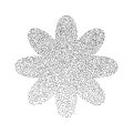 Sphere grain dot effect, monochrome random sand noise circle. Trendy modern splater. Dot gradient pointillism.