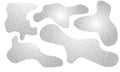 Sphere grain dot effect, monochrome random sand noise circle. Trendy modern splater. Dot gradient pointillism.