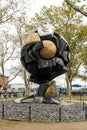 The Sphere is a large metallic sculpture by German sculptor Fritz Koenig located at Battery Park, Lower Manhattan.