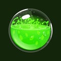 Sphere of life. Game icon of magic orb. Interface for rpg or match3 game. Health or nature. Big variant.