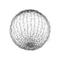 Sphere from lines. Wireframe mesh polygonal element. Vector Illustration Royalty Free Stock Photo