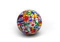 A World Flag puzzle ball Royalty Free Stock Photo