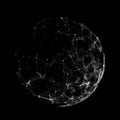 Sphere made up of points and lines. Network connection structure. Big data visualization. 3D rendering Royalty Free Stock Photo