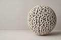 A sphere of numbers on a light background. Space for text. Royalty Free Stock Photo