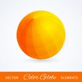 Sphere orange ball.