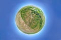 Sphere panoramic Reykholt Royalty Free Stock Photo