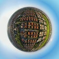 Sphere photography of home village in bangkok thailand capital city