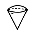 sphere sector line vector doodle simple icon