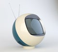 Retro Bubble Shaped Television Royalty Free Stock Photo