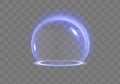 Sphere shield abstract energy protection spheres. Force field globe shell. Dome barrier technology vector set. Royalty Free Stock Photo