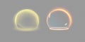 Sphere shield abstract energy protection spheres. Force field globe shell. Dome barrier technology vector set. Royalty Free Stock Photo