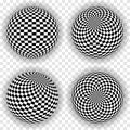 Sphere with squares background. abstract vector