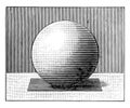 Sphere With Tangent Plane vintage illustration