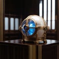 Sphere Time Travel Capsule Blue Glowing 10- AI Generated