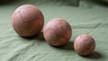 The spheres are arranged in descending order of size from left to Royalty Free Stock Photo