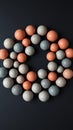 spheres of deep coral and cool grey Generative AI Royalty Free Stock Photo