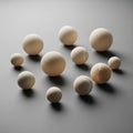 The spheres display subtle shadows, enhancing their three-dimensional appearanc Royalty Free Stock Photo