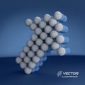 Spheres forming an arrow. Business concept Royalty Free Stock Photo