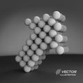 Spheres forming an arrow. Business concept Royalty Free Stock Photo