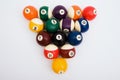 Spheres for game in billiards Royalty Free Stock Photo